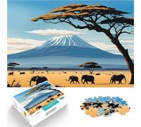 puzzle 2000 pezzi per adulti Monte Kilimangiaro per il giocattolo di sfida del gioco educativo Adatto per la decorazione del desktop 70x100cm