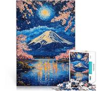 puzzle 2000 pezzi per adulti Notte stellata di Fuji con i fiori di ciliegio Gioco impegnativo Migliorare l'amore tra le coppie 70x100cm