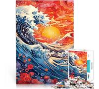 puzzle 2000 pezzi per adulti onde del tramonto Difficile da completare ma divertente e umoristico Collezione di artisti, Belle arti 70x100cm