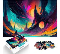 puzzle 2000 pezzi per adulti Paesaggio astratto del castello fantasy Gioco impegnativo Ogni pezzo è unico - Gioco divertente e stimolante per tutta la famiglia 70x100cm