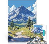 puzzle 2000 pezzi per adulti Paesaggio del sentiero di montagna Per il divertimento in famiglia Migliorare l'amore tra le coppie 70x100cm