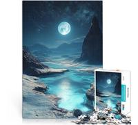 puzzle 2000 pezzi per adulti Paesaggio desertico notturno al chiaro di luna Rompicapo Attività divertenti a casa, regali di compleanno, regali di viaggio, 70x100cm