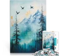puzzle 2000 pezzi per adulti Paesaggio montano con uccelli Giocattoli Giochi Educativi Antistress Lista dei desideri con Babbo Natale 70x100cm
