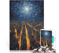 puzzle 2000 pezzi per adulti Paesaggio urbano sotto un cielo stellato Assemblaggio del modello Migliorare l'amore tra le coppie 70x100cm