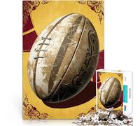 puzzle 2000 pezzi per adulti Pallone da rugby d'epoca per il giocattolo di sfida del gioco educativo con poster abbinato e foglio di quiz 70x100cm