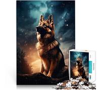 puzzle 2000 pezzi per adulti Pastore tedesco sotto il cielo tempestoso Giochi di relax con pezzi completamente interconnessi di forma casuale 70x100cm