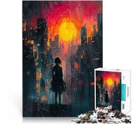 puzzle 2000 pezzi per adulti Perso nella città Scena urbana neoespressionista Analisi e logica Decorazioni e regali unici per la casa 70x100cm