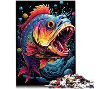 Puzzle 2000 pezzi per adulti Piranha Giocattolo educativo intellettuale decompresso 27,56 "x 39,37" Difficile da completare ma Divertente e Umoristico