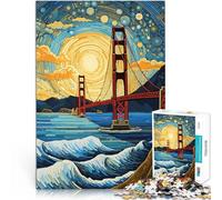 puzzle 2000 pezzi per adulti Ponte Golden Gate Difficile da completare ma divertente e umoristico perché è ideale come regalo per tutta la famiglia 70x100cm
