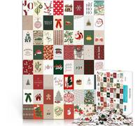 puzzle 2000 pezzi per adulti Poster patchwork natalizio Giocattoli Giochi Educativi Antistress Lista dei desideri con Babbo Natale 70x100cm