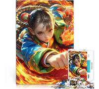 puzzle 2000 pezzi per adulti Pugno di ragazza anime infuocato Giocattoli per l'intrattenimento in famiglia Interazione genitore-figlio 70x100cm