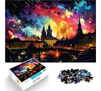 Puzzle 2000 pezzi per adulti Puzzle educativo colorato Piazza di Praga, Giocattolo Anti-Stress, migliora la memoria, 27,56 pollici x 39,37 pollici, per adolescenti da 14 anni e oltre