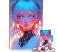 puzzle 2000 pezzi per adulti Ragazza anime con gli occhi azzurri Regali di giochi impegnativi Migliorare l'amore tra le coppie 70x100cm