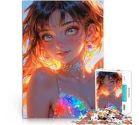 puzzle 2000 pezzi per adulti Ragazza anime con vestito arcobaleno Gioco di famiglia per e con poster abbinato e foglio di quiz 70x100cm