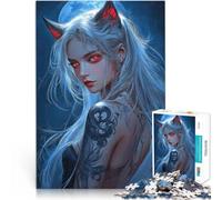 puzzle 2000 pezzi per adulti Ragazza volpe demone dai capelli bianchi Gioco di famiglia per e offerte come regali per tutta la famiglia 70x100cm