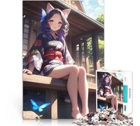 puzzle 2000 pezzi per adulti Ragazza volpe in kimono per il giocattolo di sfida del gioco educativo Decorazioni e regali unici per la casa 70x100cm
