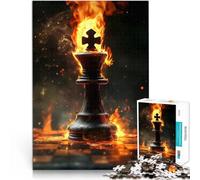 puzzle 2000 pezzi per adulti Re degli scacchi in fiamme Allena il tuo cervello e le tue mani Gioco educativo per compleanno e Natale 70x100cm