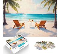 puzzle 2000 pezzi per adulti Relax in spiaggia tropicale per due Gioco a quiz Attività divertenti a casa, regali di compleanno, regali di viaggio, 70x100cm
