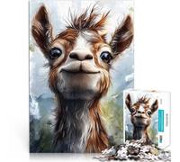 puzzle 2000 pezzi per adulti Ritratto di alpaca sorridente Vacanza a casa: uccidere il tempo perché è ideale come regalo per tutta la famiglia 70x100cm