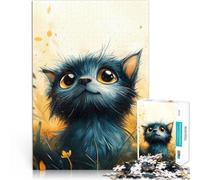 puzzle 2000 pezzi per adulti Ritratto di un simpatico gatto minuscolo Gioco a quiz con pezzi completamente interconnessi di forma casuale 70x100cm