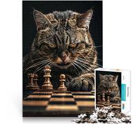 puzzle 2000 pezzi per adulti Scacchi del gatto Difficile da completare ma divertente e umoristico Migliorare l'amore tra le coppie 70x100cm