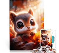 puzzle 2000 pezzi per adulti Scoiattolo carino in autunno Gioco impegnativo e gioco in famiglia con poster abbinato e foglio di quiz 70x100cm