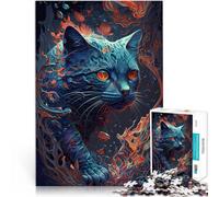 puzzle 2000 pezzi per adulti Serie Cat Fantasy per il giocattolo di sfida del gioco educativo con poster abbinato e foglio di quiz 70x100cm
