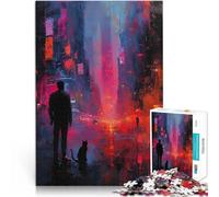 puzzle 2000 pezzi per adulti Silhouette nella città al neon Giocattolo educativo per l'apprendimento perché è ideale come regalo per tutta la famiglia 70x100cm