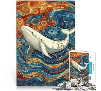 puzzle 2000 pezzi per adulti Stile Gustav della balena bianca Giocattoli di gioco impegnativi Giocattoli per la decorazione della casa 70x100cm