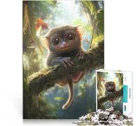 puzzle 2000 pezzi per adulti Tarsier carino sul ramo Difficile da completare ma divertente e umoristico Adatto per la decorazione del desktop 70x100cm