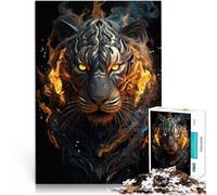puzzle 2000 pezzi per adulti Tigre nera oro astratta Antistress Vacanza in patria Uccidere il tempo Adatto per la decorazione del desktop 70x100cm