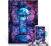 puzzle 2000 pezzi per adulti Torii incantato al chiaro di luna Vacanza a casa: uccidere il tempo Adatto per la decorazione del desktop 70x100cm