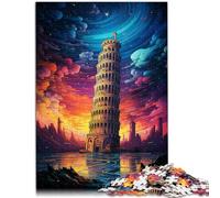 Puzzle 2000 pezzi per Adulti Torre Pendente di Pisa Italia Gioco educativo Sfida Giocattolo Gioco Sfida Unico 27,56 "x 39,37" per Teen 14+