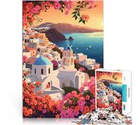 puzzle 2000 pezzi per adulti Tramonto a Santorini Giocattolo educativo intellettuale decomprimente è ideale come regalo per tutta la famiglia 70x100cm