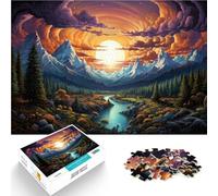 Puzzle 2000 pezzi per adulti, Tramonto colorato, giungla, attività familiare, regalo di compleanno, regali, arte murale, 27,56 "x 39,37", adolescenti da 14 anni e oltre