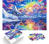 puzzle 2000 pezzi per adulti Tramonto sulla montagna arcobaleno Giocattoli da gioco per regalo di famiglia regali per amici e familiari 70x100cm