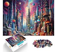 puzzle 2000 pezzi per adulti Trippy City - Metropoli surreale Gioco intellettuale giocattolo Gioco educativo per compleanno e Natale 70x100cm