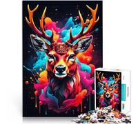 puzzle 2000 pezzi per adulti Vernice colorata per cervi Per il divertimento in famiglia Ogni pezzo è unico - Gioco divertente e stimolante per tutta la famiglia 70x100cm