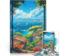 puzzle 2000 pezzi per adulti Vista sul Mediterraneo Antistress Vacanza in patria Uccidere il tempo Gioco educativo per compleanno e Natale 70x100cm