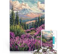 puzzle 2000 pezzi per adulti Vista sulle montagne con fiori selvatici Gioco di famiglia per e Migliorare l'amore tra le coppie 70x100cm
