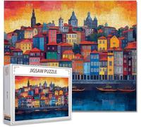 Puzzle 2000 Pezzi Piccola città Puzzle Adulti Difficili Impossibili Legno Arte Jigsaw Sviluppa La Coordinazione Occhio-Mano Con Poster Incluso, Compact Box Idea Regalo Uomo e Donna 70.5X99.5cm J-5