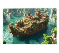 Puzzle 2000 Pezzi, Puzzle 2000 Pezzi per Adulti, Gioco Educativo Fai Da Te con Scatola Regalo per Adulti, Legno Spesso e Resistente, Impegnativi Rompecapo, Regalo Donne Uomo, Tema: L'Arca di Noè, A-85