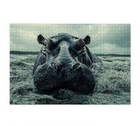 Puzzle 2000 Pezzi, Puzzle Animale per Adulti, Gioco Educativo con Scatola Regalo per Adulti, Giochi Educativo per Famiglie, Rompecapo per Natalizie Decorazioni casa, Regalo Donna (Ippopotamo) P-61