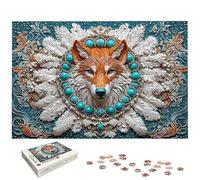 Puzzle 2000 Pezzi, Puzzle Cacciatore di Sogni per Adulti, Lupo Puzzles in Legno con Squisita Scatola di Imballaggio, Puzzles in Legno Impegnativi per Famiglie, Decorazioni Casa, Regalo Donna, -6104
