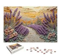 Puzzle 2000 Pezzi, Puzzle Lavanda per Adulti, Paesaggi Puzzles in Legno con Squisita Scatola di Imballaggio, Puzzles in Legno Impegnativi per Famiglie, per Decorazioni Casa, Regalo Donna/Uomo, -7192