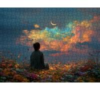 Puzzle 2000 Pezzi, Ragazza Luna 3D Puzzle per Adulti Impegnativo, Educa Puzzles Artistico, Divertente E Stimolante Puzzles Decorativo per La Famiglia, Come Regalo e Decorazione Pareti R6KH-680