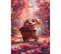 Puzzle 2000 Pezzi Rosa Canina Animale, Puzzle Impegnativo, Giochi Rilassamento e Intelligence, Regalo Bambino e Bambina, 100x70 cm