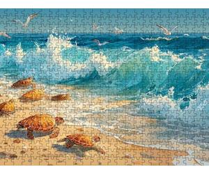 Puzzle 2000 Pezzi, Spiaggia Tartarughe 3D Puzzle per Adulti Impegnativo, Educa Puzzles Artistico, Divertente E Stimolante Puzzles Decorativo per La Famiglia, Come Regalo e Decorazione Pareti R6KH-268