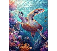 Puzzle 2000 Pezzi, Tartarughe Animali 3D Puzzle per Adulti Impegnativo, Educa Puzzles Artistico, Divertente E Stimolante Puzzles Decorativo per La Famiglia, Regalo e Decorazione Pareti DX0YL6-288