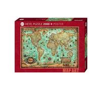 Puzzle 2000 Pezzi The World - Map Art